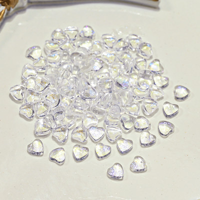 100 komada šarenih akrilnih cvjetnih privjesaka za nokte 3D cvjetni ukrasi od smole za nokte Cvjetići za nokte sa kamenčićima Nakit za manikuru