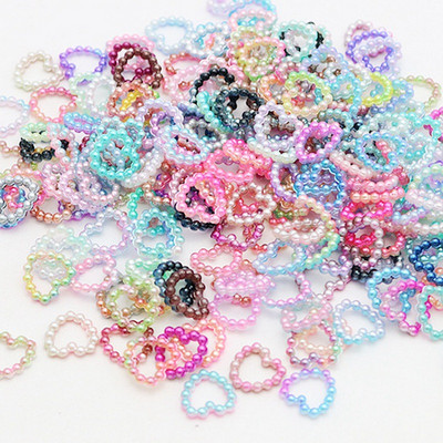 100 komada šarenih akrilnih cvjetnih privjesaka za nokte 3D cvjetni ukrasi od smole za nokte Cvjetići za nokte sa kamenčićima Nakit za manikuru