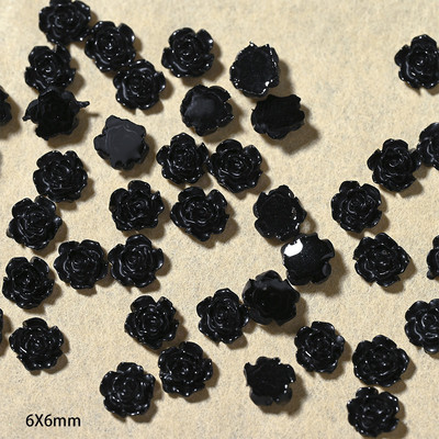 100 komada šarenih akrilnih cvjetnih privjesaka za nokte 3D cvjetni ukrasi od smole za nokte Cvjetići za nokte sa kamenčićima Nakit za manikuru