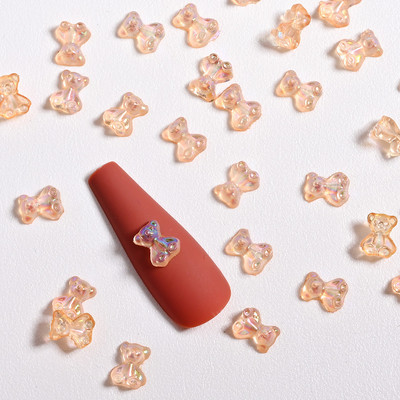 100 komada šarenih akrilnih cvjetnih privjesaka za nokte 3D cvjetni ukrasi od smole za nokte Cvjetići za nokte sa kamenčićima Nakit za manikuru