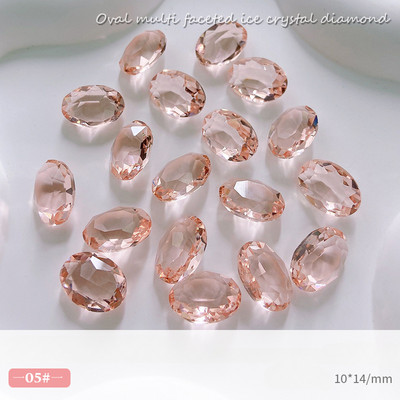 10 gab. Lieli ovāli nagu kristāla rotaslietas ar smailu dibenu, burvīgi dimanta rotājumi. Luksusa augstas caurspīdīguma manikīra rotājumi