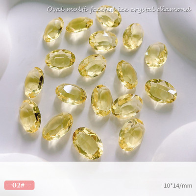 10 gab. Lieli ovāli nagu kristāla rotaslietas ar smailu dibenu, burvīgi dimanta rotājumi. Luksusa augstas caurspīdīguma manikīra rotājumi