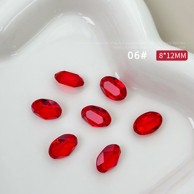 10 gab. Lieli ovāli nagu kristāla rotaslietas ar smailu dibenu, burvīgi dimanta rotājumi. Luksusa augstas caurspīdīguma manikīra rotājumi