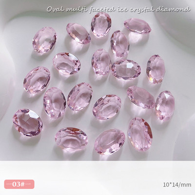 10 gab. Lieli ovāli nagu kristāla rotaslietas ar smailu dibenu, burvīgi dimanta rotājumi. Luksusa augstas caurspīdīguma manikīra rotājumi