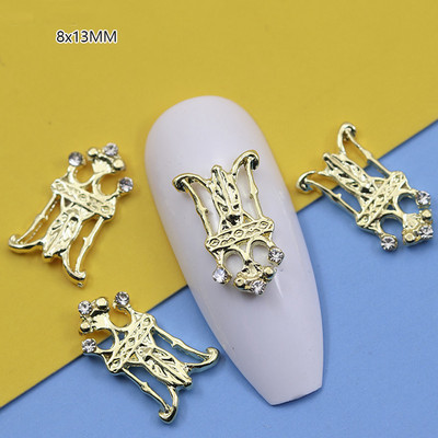 10GAB Luksusa sakausējuma nagu mākslas planēta Rhinestone piekariņi Nagi dekorēšanas piederumi Planet Cross Juvelierizstrādājumu aksesuāri Manikīra daļas