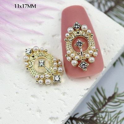 10GAB Luksusa sakausējuma nagu mākslas planēta Rhinestone piekariņi Nagi dekorēšanas piederumi Planet Cross Juvelierizstrādājumu aksesuāri Manikīra daļas