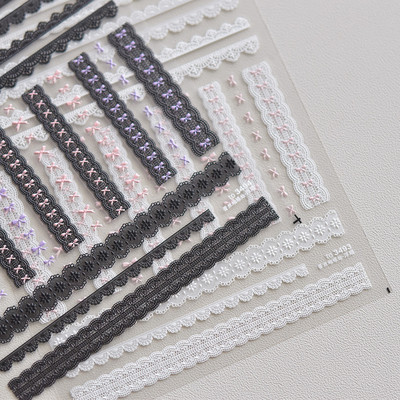 Sjajni biserni dragulj Laser Bijeli leptir Mjesec Zvijezde Perle Privjesak Naljepnice za nokte Dizajn Dekoracije Naljepnice DIY Manikura Visoka kvaliteta