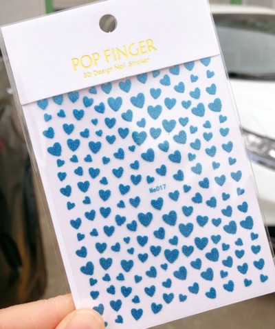 Nagu mākslas uzlīmes Sirds 3D nagu uzlīme Zelta sudraba melna Seksīgi sarkana nagu dizaina uzlīme ar mirdzošu pūdera nagu aksesuāriem