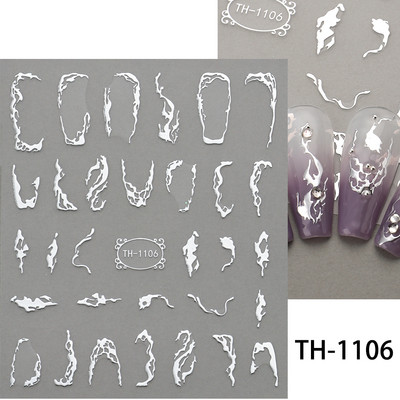 3D crna zmija naljepnice za nokte zmaj klizači za nokte zvijezda mjesec noć vještica dizajn leptir ruža cvijeće naljepnice manikura omot