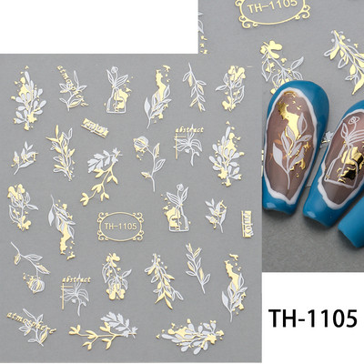 3D crna zmija naljepnice za nokte zmaj klizači za nokte zvijezda mjesec noć vještica dizajn leptir ruža cvijeće naljepnice manikura omot