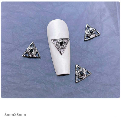 10Gb Gothic Punk Style Nagu mākslas piekariņi 3D Sirds Krusta Helovīna Galvaskauss Mīlestības Ķēdes Kulonu Dizaina Nagu dekorēšanas Aksesuāri