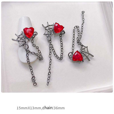 10Gb Gothic Punk Style Nagu mākslas piekariņi 3D Sirds Krusta Helovīna Galvaskauss Mīlestības Ķēdes Kulonu Dizaina Nagu dekorēšanas Aksesuāri