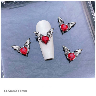 10Gb Gothic Punk Style Nagu mākslas piekariņi 3D Sirds Krusta Helovīna Galvaskauss Mīlestības Ķēdes Kulonu Dizaina Nagu dekorēšanas Aksesuāri