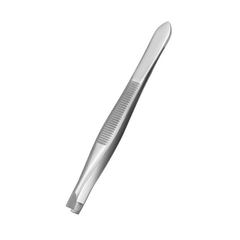 Uzacu pincete nerūsējošā tērauda skaistumkopšanas saspraude ar slīpu galu plakana uzgaļa uzacu pincete uzacu apgriešanai, sejas matu noņemšanas rīki