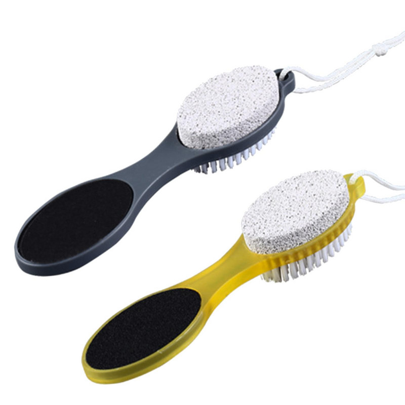 4 in 1 Feet Pediküüri tööriistad Metallist viil jalapuhastushari pimsskivi surnud naha eemaldaja jalahooldusvahendile Kodukuivad pragunenud mehed