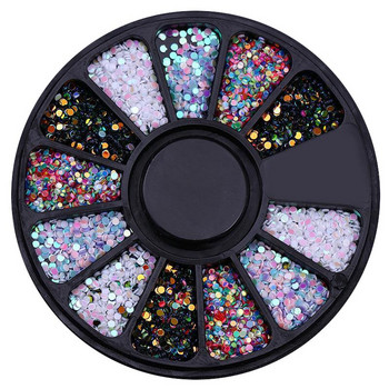 3 кутии AB Crystal Rhinestones Set Mixed Color 3D Flatback Nail Decoration DIY Nails Gems And Charms For Manicure Craft Decor