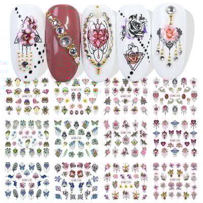 Tulpes Ziedi Ūdens Nagu uzlīmes Lapu pārnēsāšanas nagu uzlīmes Pavasara Vasaras Dekorācijas Sniegpulkstenītes Ūdenszīmes Slīdnis LEBBN2269-2280