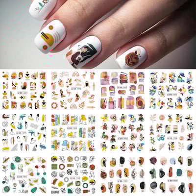 Tulpes Ziedi Ūdens Nagu uzlīmes Lapu pārnēsāšanas nagu uzlīmes Pavasara Vasaras Dekorācijas Sniegpulkstenītes Ūdenszīmes Slīdnis LEBBN2269-2280