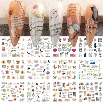 Tulpes Ziedi Ūdens Nagu uzlīmes Lapu pārnēsāšanas nagu uzlīmes Pavasara Vasaras Dekorācijas Sniegpulkstenītes Ūdenszīmes Slīdnis LEBBN2269-2280