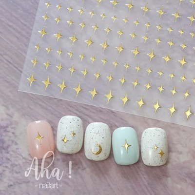 Nagu mākslas uzlīme Y2K Satr Pentagram/Cross Stars Nail Design Pašlīmējoša Sieviešu Meiteņu Luksusa Manikīra Dekorācija