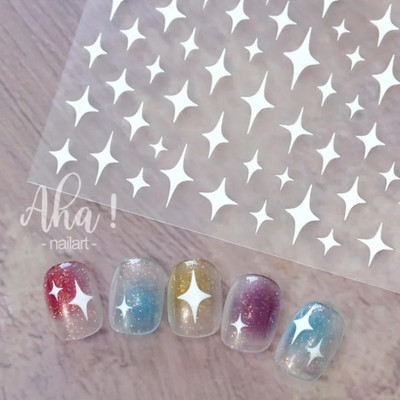 Nagu mākslas uzlīme Y2K Satr Pentagram/Cross Stars Nail Design Pašlīmējoša Sieviešu Meiteņu Luksusa Manikīra Dekorācija