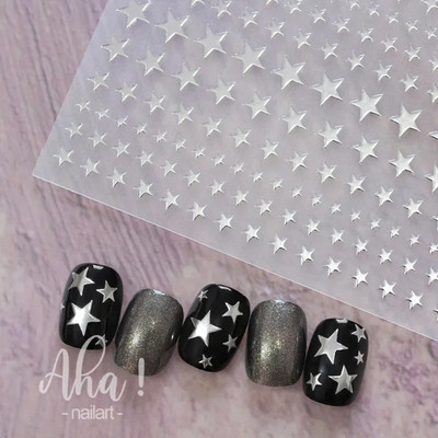 Nagu mākslas uzlīme Y2K Satr Pentagram/Cross Stars Nail Design Pašlīmējoša Sieviešu Meiteņu Luksusa Manikīra Dekorācija