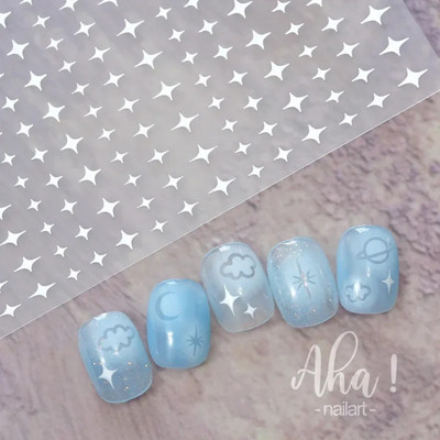 Nagu mākslas uzlīme Y2K Satr Pentagram/Cross Stars Nail Design Pašlīmējoša Sieviešu Meiteņu Luksusa Manikīra Dekorācija