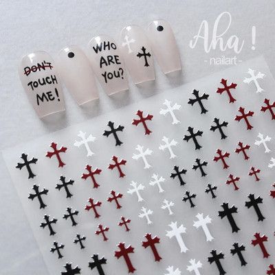 Nagu mākslas uzlīme Y2K Satr Pentagram/Cross Stars Nail Design Pašlīmējoša Sieviešu Meiteņu Luksusa Manikīra Dekorācija
