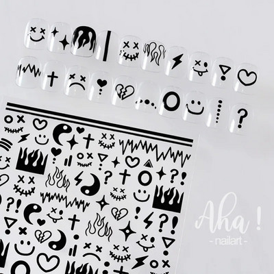 Nagu mākslas uzlīme Y2K Satr Pentagram/Cross Stars Nail Design Pašlīmējoša Sieviešu Meiteņu Luksusa Manikīra Dekorācija