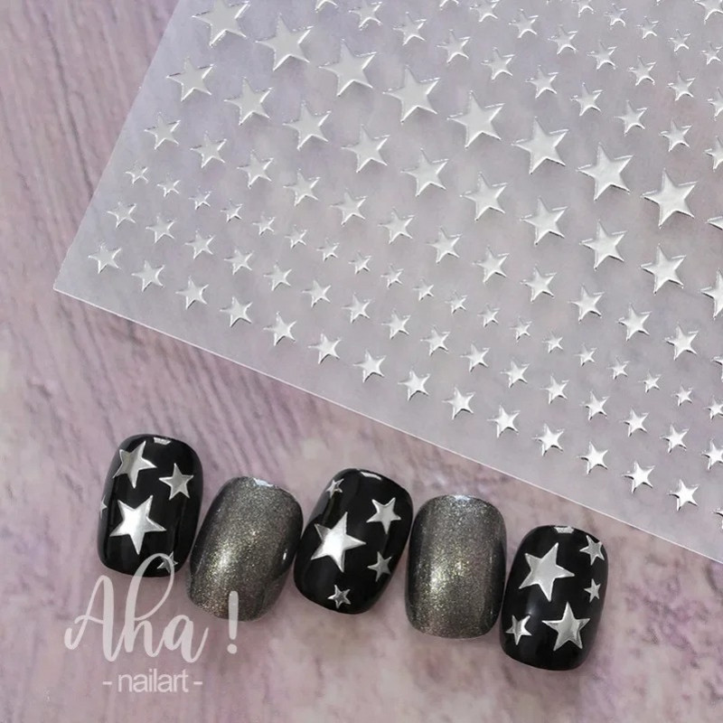 Nagu mākslas uzlīme Y2K Satr Pentagram/Cross Stars Nail Design Pašlīmējoša Sieviešu Meiteņu Luksusa Manikīra Dekorācija