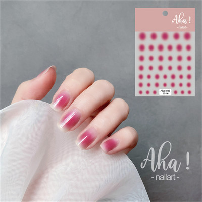 1 ks 3D kreslené dúhové nálepky na nechty, módne kawaii dizzy púdrové lícenky, lepidlo na prenos, dekorácie na nechty, slidery, DIY