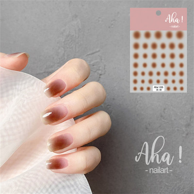 1 ks 3D kreslené dúhové nálepky na nechty, módne kawaii dizzy púdrové lícenky, lepidlo na prenos, dekorácie na nechty, slidery, DIY