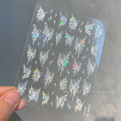 1 ks 3D kreslené dúhové nálepky na nechty, módne kawaii dizzy púdrové lícenky, lepidlo na prenos, dekorácie na nechty, slidery, DIY