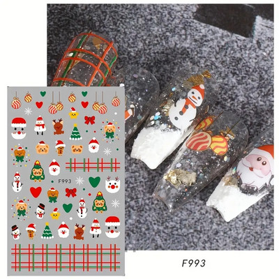 1 ks 3D kreslené dúhové nálepky na nechty, módne kawaii dizzy púdrové lícenky, lepidlo na prenos, dekorácie na nechty, slidery, DIY