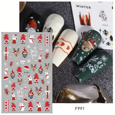 1 ks 3D kreslené dúhové nálepky na nechty, módne kawaii dizzy púdrové lícenky, lepidlo na prenos, dekorácie na nechty, slidery, DIY