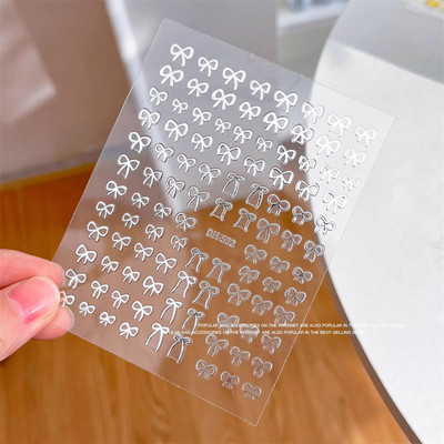 1 ks 3D kreslené dúhové nálepky na nechty, módne kawaii dizzy púdrové lícenky, lepidlo na prenos, dekorácie na nechty, slidery, DIY