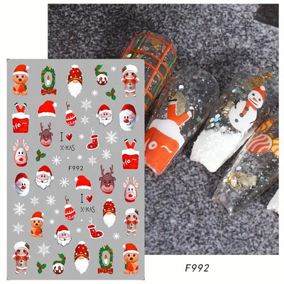 1 ks 3D kreslené dúhové nálepky na nechty, módne kawaii dizzy púdrové lícenky, lepidlo na prenos, dekorácie na nechty, slidery, DIY