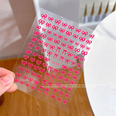 1 ks 3D kreslené dúhové nálepky na nechty, módne kawaii dizzy púdrové lícenky, lepidlo na prenos, dekorácie na nechty, slidery, DIY