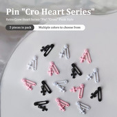 5Pcs 3D Mini Metalni šarm za nokte Retro križni oblik spajalice Nail Art Decoration DIY Punk pribor za nokte Tri boje