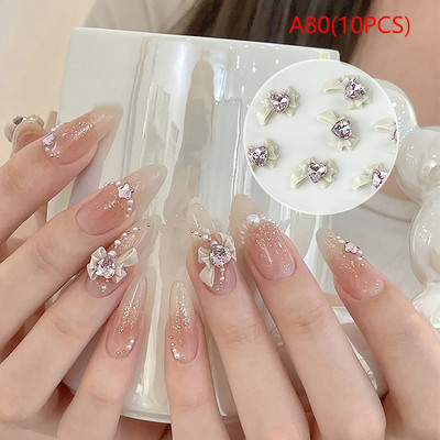 5Pcs 3D Mini Metalni šarm za nokte Retro križni oblik spajalice Nail Art Decoration DIY Punk pribor za nokte Tri boje
