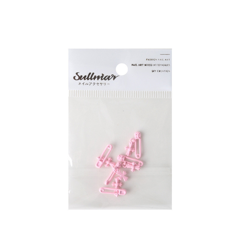 5Pcs 3D Mini Metalni šarm za nokte Retro križni oblik spajalice Nail Art Decoration DIY Punk pribor za nokte Tri boje