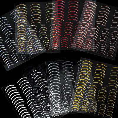 Komplekts 3D Stars Nails Art uzlīmes Zelta/Sudraba/Rožu zelta uzlīmes Pašlīmējošās Hologrāfiskās Lāzerzvaigznes uzlīmes Manikīra piederumi