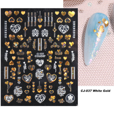 3D αυτοκόλλητα νυχιών Heart Love Lip Flower Αυτοκόλλητα Sliders Διακόσμηση νυχιών για την Ημέρα του Αγίου Βαλεντίνου Αξεσουάρ μανικιούρTRCJ