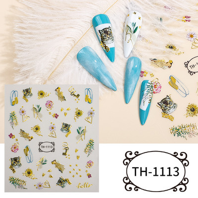 3D αυτοκόλλητα νυχιών Heart Love Lip Flower Αυτοκόλλητα Sliders Διακόσμηση νυχιών για την Ημέρα του Αγίου Βαλεντίνου Αξεσουάρ μανικιούρTRCJ