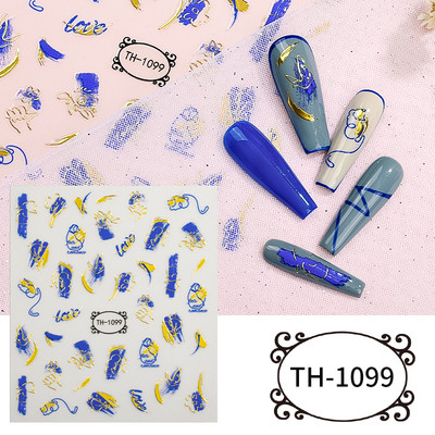 3D αυτοκόλλητα νυχιών Heart Love Lip Flower Αυτοκόλλητα Sliders Διακόσμηση νυχιών για την Ημέρα του Αγίου Βαλεντίνου Αξεσουάρ μανικιούρTRCJ