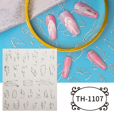 3D αυτοκόλλητα νυχιών Heart Love Lip Flower Αυτοκόλλητα Sliders Διακόσμηση νυχιών για την Ημέρα του Αγίου Βαλεντίνου Αξεσουάρ μανικιούρTRCJ