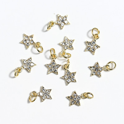 10 gab. Metāla karājas nagu mākslas piekariņi Mēness/Tauriņš/Bowknot Metāla cirkons Luksusa Rhinestone Nagu pīrsings Juvelierizstrādājumu kulonu dimanti