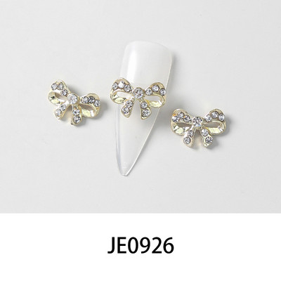 10 gab. Metāla karājas nagu mākslas piekariņi Mēness/Tauriņš/Bowknot Metāla cirkons Luksusa Rhinestone Nagu pīrsings Juvelierizstrādājumu kulonu dimanti