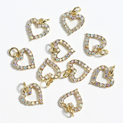 10 gab. Metāla karājas nagu mākslas piekariņi Mēness/Tauriņš/Bowknot Metāla cirkons Luksusa Rhinestone Nagu pīrsings Juvelierizstrādājumu kulonu dimanti