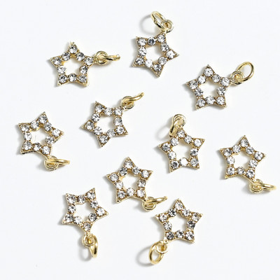 10 gab. Metāla karājas nagu mākslas piekariņi Mēness/Tauriņš/Bowknot Metāla cirkons Luksusa Rhinestone Nagu pīrsings Juvelierizstrādājumu kulonu dimanti